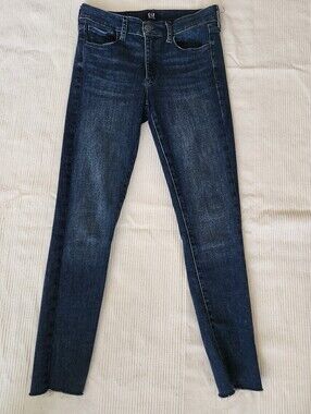 Gap Dark Rinse Mid Rise Skinny Jeans Jeggings Size 26 Short Petite